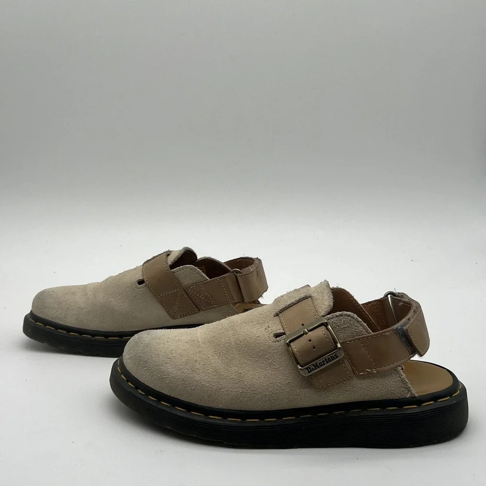 Dr Martens Jorge II Beige Suede Slingback Mule Sandals Mens 9 Womens 10 UK 8